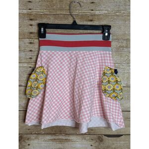 MATILDA JANE SERENDIPITY PEPPER ANN SIZE 6 CLASSIC GINGHAM FLORAL FOLK SKIRT